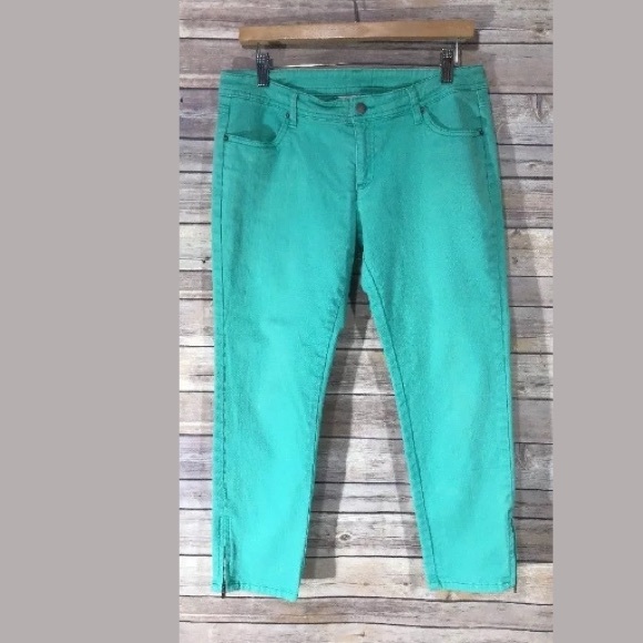 petite green jeans